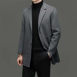 M6819-78钱塘2020-3商务休闲冬季厚款百搭中年男士毛呢外套P325图片