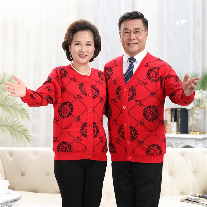 2025年秋季春秋冬休闲中老年情侣V领,男装中老年男装,亚东羊绒制品