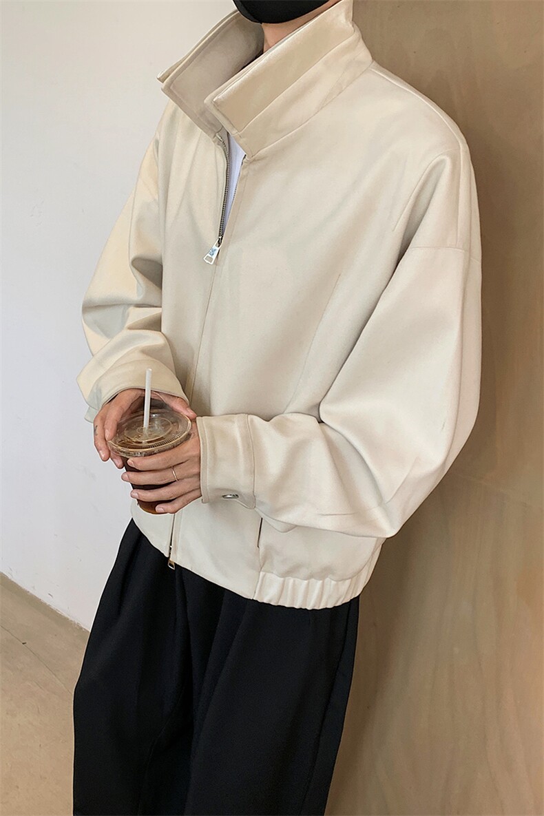 短款毛呢大衣外套男士秋冬帅气翻领呢子夹克外套B289-F2467-P105,男装夹克,电商B289