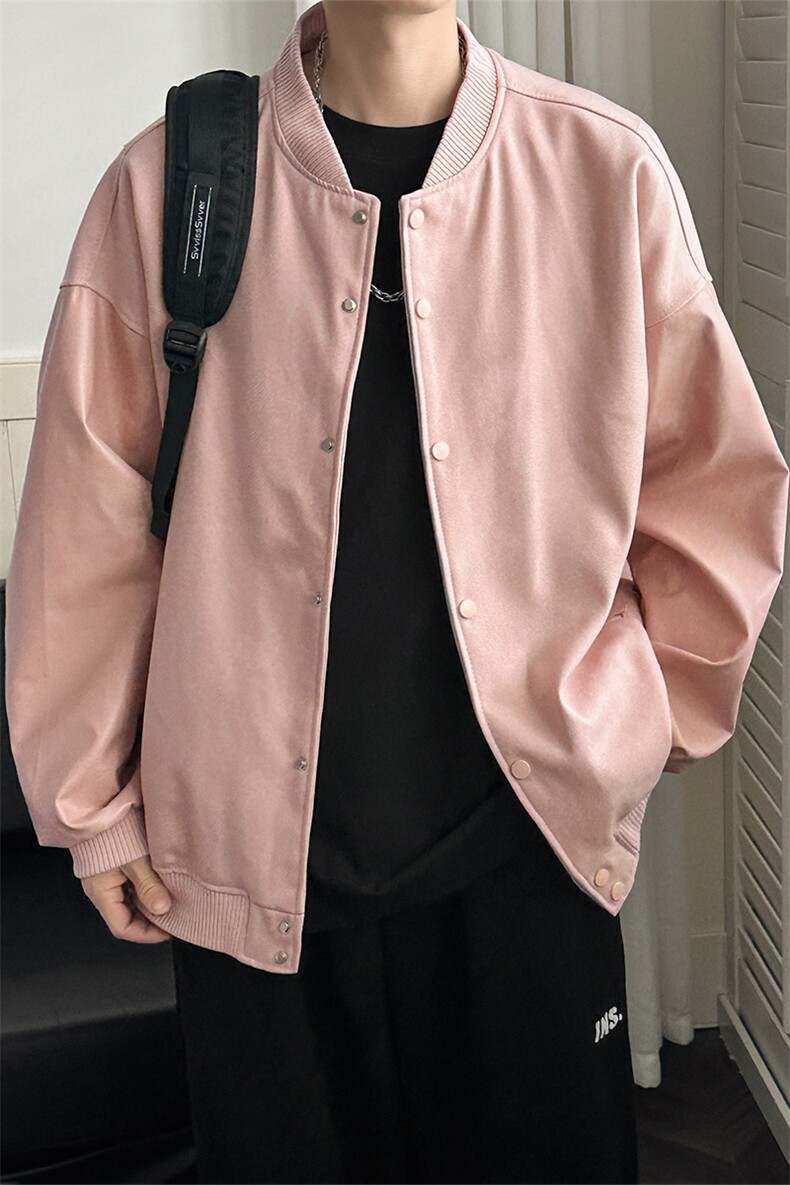 主推现货拼接皮衣夹克外套男A351-AP2516-P95,男装夹克,电商A351