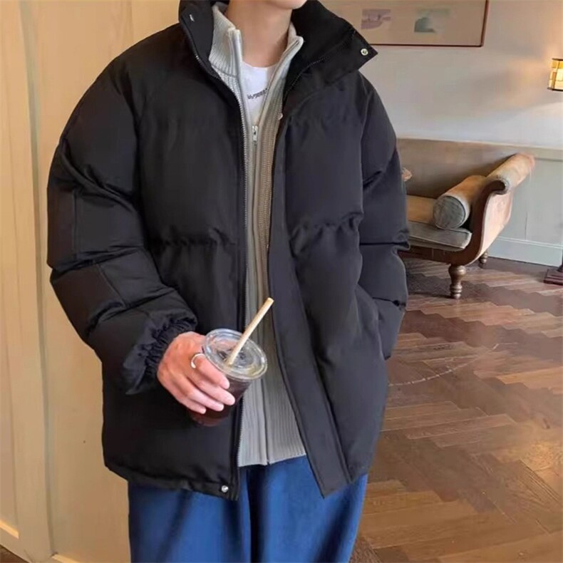 现货高品质美式高街冬季重磅三防加厚羽绒棉衣厚外套面包棉服,男装棉衣,电商A486-1