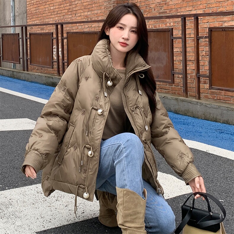 时尚保暖女式中长款棉服气质百搭休闲外套显瘦显高冬季必备,女装棉衣/棉服,超帛