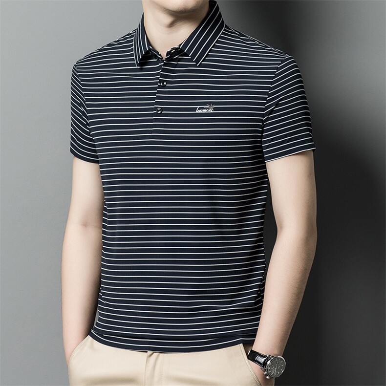 DW23207夏季新款男士条纹POLO衫短袖速干服P63图片