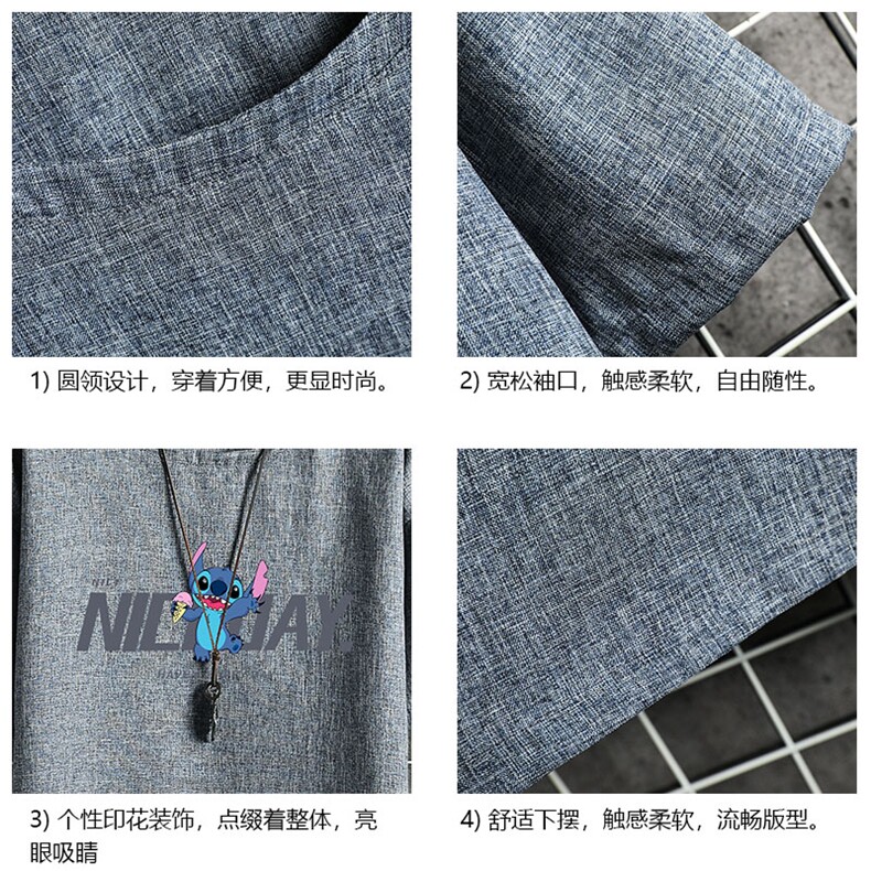 ZT71173-P35风复古亚短袖男t恤男半袖网格控48,男装T恤,电商A040A