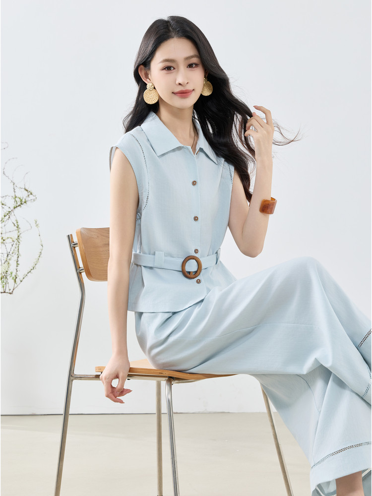 优雅淑女风两件套2026年夏季修身显瘦套装女,女装套装/套裙,梦芯尔