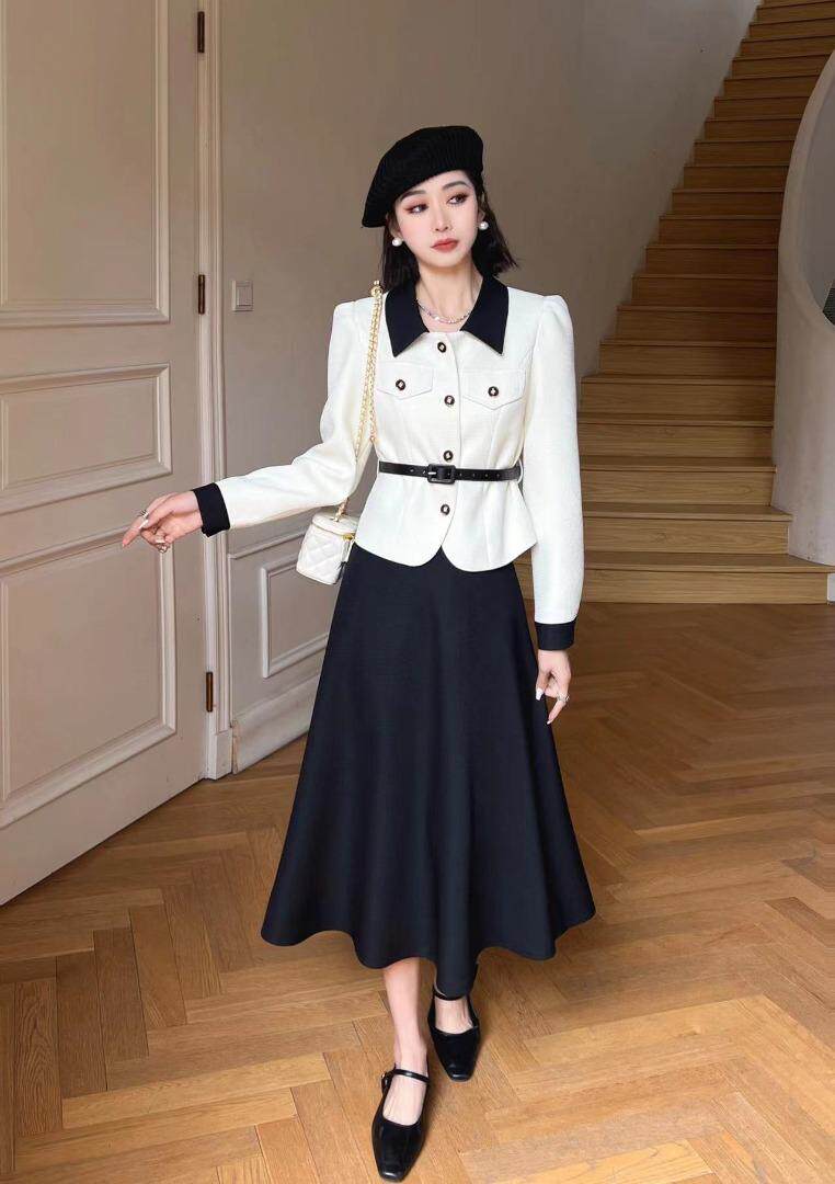 [现货]气质两件套套装，两色、四码，女装职业装，依柏璐(1F)