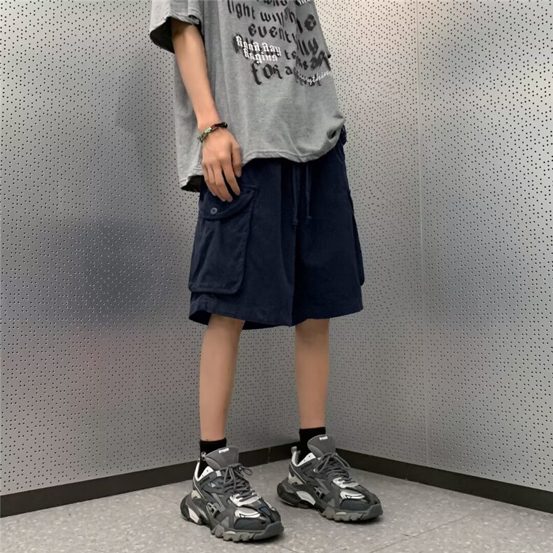 工装短裤男好吧潮流大口袋帅气2024夏季新款ins五分裤K5158-P35,男装休闲裤,星座412-2