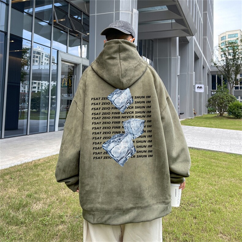 特P43控78秋季360G麂皮绒印花宽松休闲连帽卫衣JWY3260,男装卫衣,电商B370