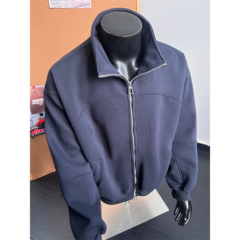 重磅420克华棉立领开衫卫衣9129-P60,男装卫衣,电商B380（原B361）