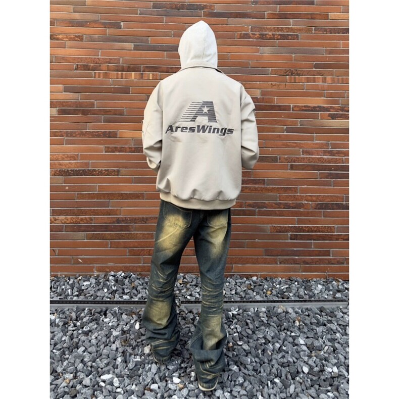 美式复古飞行服夹克男女同款秋冬季宽松机车棒球棉服情侣工装外套,男装夹克,星座218-1（原230）