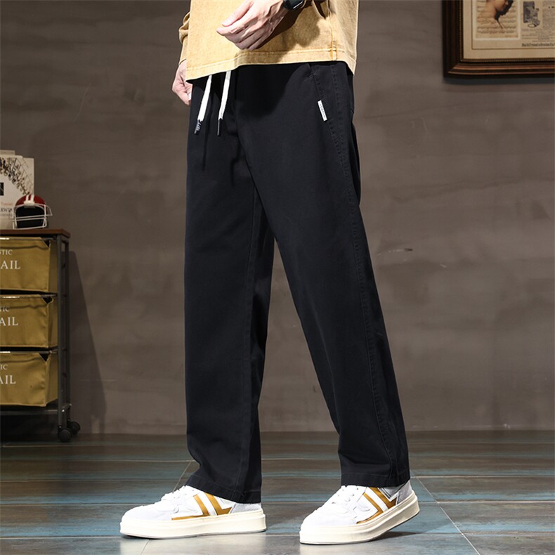 休闲裤男士秋冬季宽松直筒工装阔腿运动长裤子Z2301-P50/加绒P60,男装工装外套,星座509