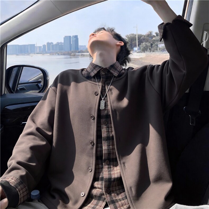 现货！假两件衬衫外套上衣夹克EX51136-55%棉45%涤纶-特批70,男装夹克,电商A061