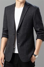 2023秋季新款中年西装领爸爸装商务单件男西服外套ASD2365-P180图片
