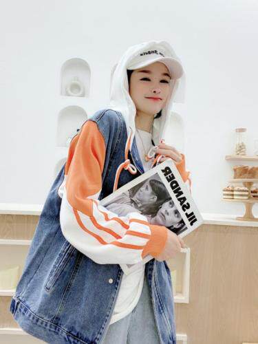 牛仔拼接排单款二色二码热卖中...，女装，情依阁