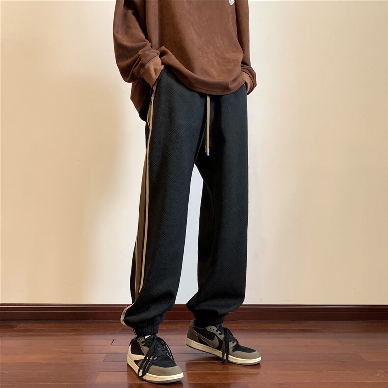 冬季加绒加厚织带花型束脚休闲裤M~5XL XZ604-KG52JR-P65控78图片