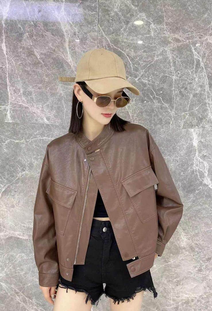 春装新款韩版休闲皮衣，女装皮衣，跳跳虫