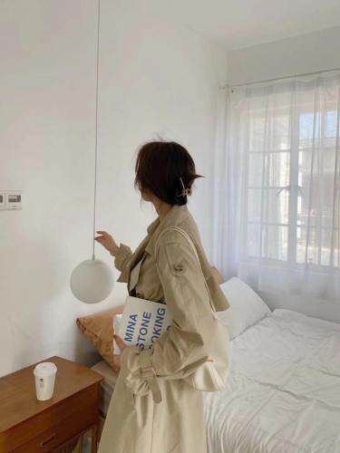 春季新款你与韩剧女主只差一件好看的风衣，女装风衣，KAMU