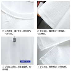Q11202-P30春夏季七分袖t恤男大码五分袖男短袖中袖展架，男装T恤，电商A040A