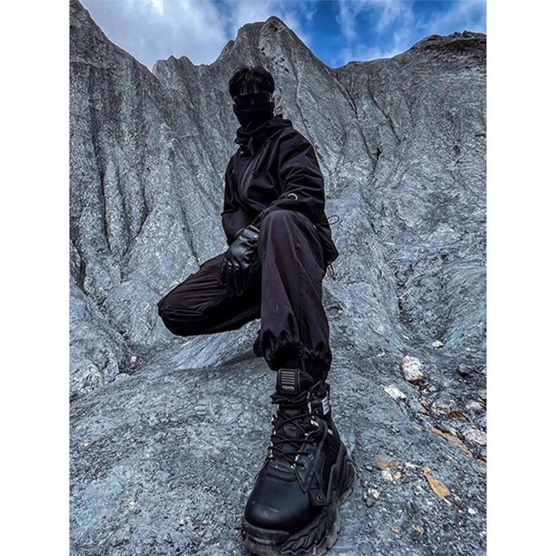 三防水冲锋裤男款春秋加绒裤子机能风工装直筒户外伞兵徒步登山裤,男装工装外套,星座218-1（原230）