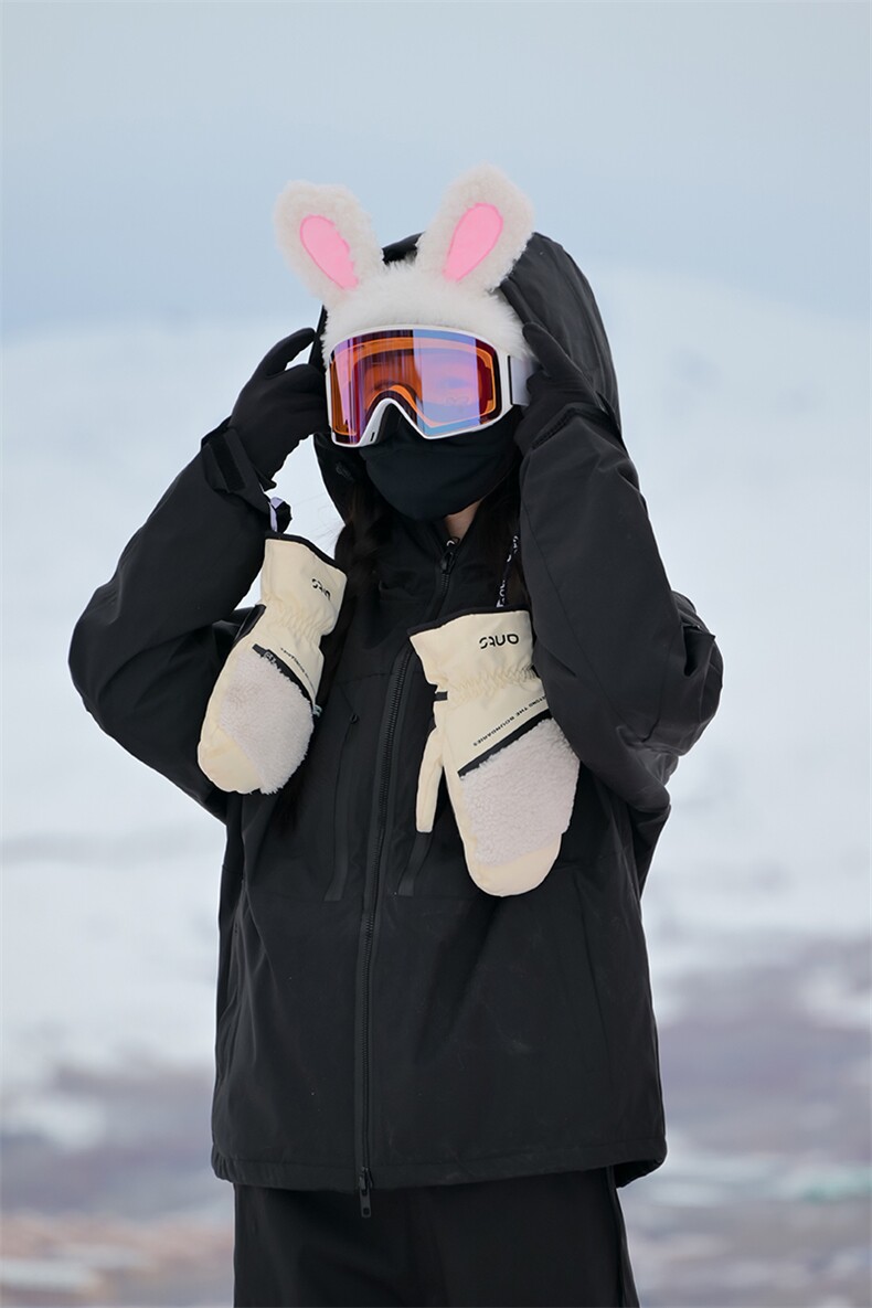 单板双板防水防风抗寒滑雪服男中性风加棉加厚外套M77-P160控248,女装短外套,电商A001