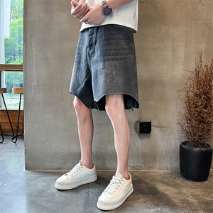 夏季痞帅宽松牛仔短裤Z037#-P45图片