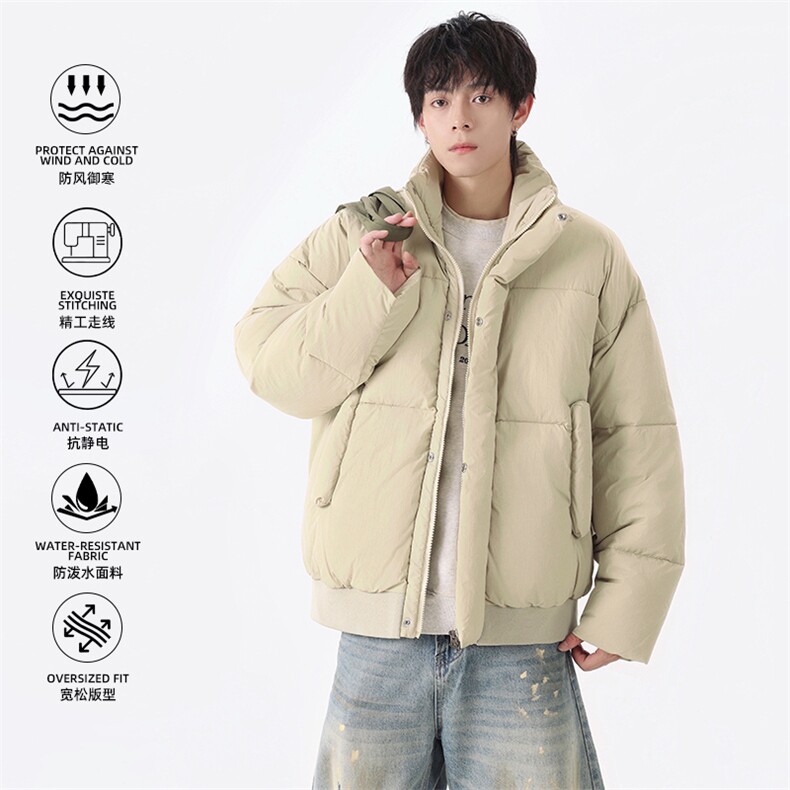 现货立领棉衣男士美式加厚外套潮牌工装棉服M0817-P83,男装棉衣,星座308B-2