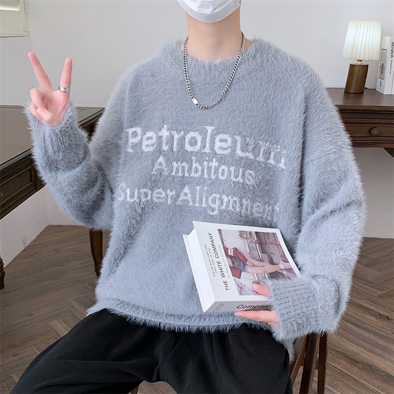 【新品】2025秋冬男士仿貂绒时尚休闲百搭针织毛衣潮流-M072-P53,男装针织衫/毛衣,星座1105-1