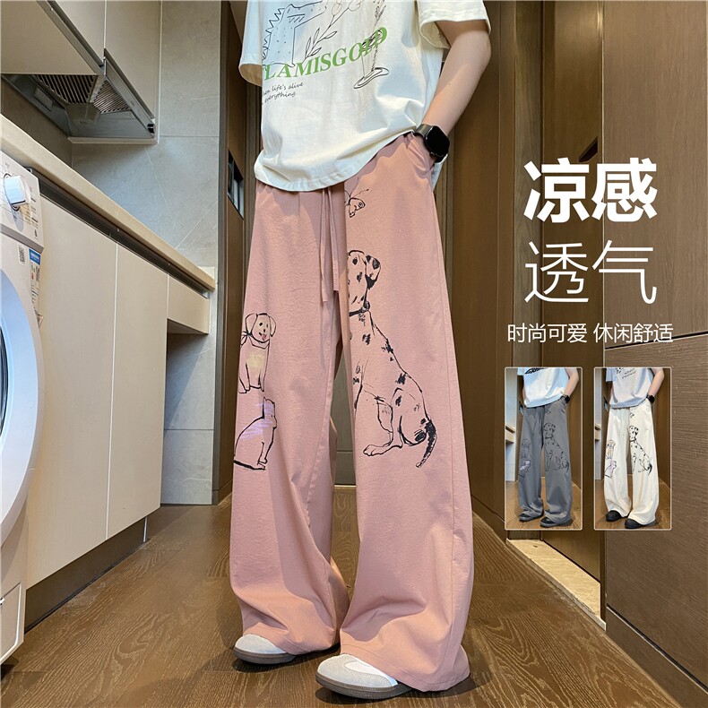 夏季新款小狗印花设计可爱宽松休闲裤B315-K25528-特p30控58,男装休闲裤,电商B315