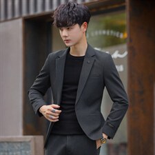 2022秋冬季新款男西服套装青少年韩版简约时尚休闲两件套313P230，男装西服，电商A355（原A415）
