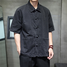2026夏季新款风休闲宽松大码牛仔T恤CS2604，男装T恤，电商A008