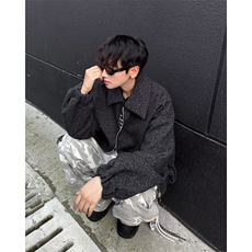 毛呢短款男秋款肌理外套W9338P100，男装夹克，星座1116-2