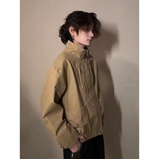 美式bomber飞行员夹克男款春季巴恩风工装外套cleanfit立领棒球服，男装夹克，星座313A(原308A-2)