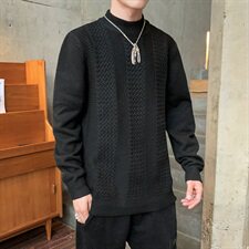 冬季新款半高领毛衣男韩版潮流针织衫加厚保暖打底线衣DS515T，男装针织衫/毛衣，电商A102