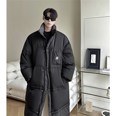 1港风美式复古潮牌中长款大码M-5XL过膝羽绒服男77930P258控378，男装羽绒服，星座226-2