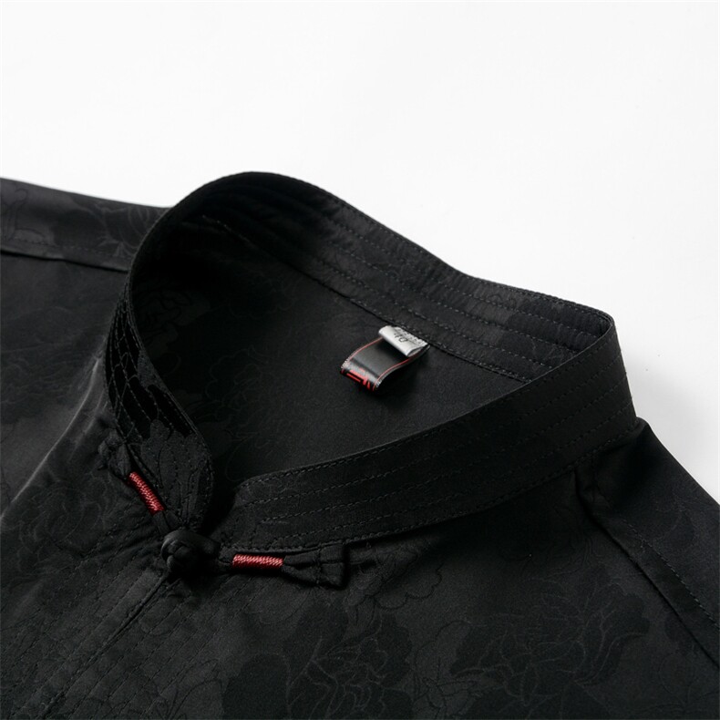 唐装中老年中式套装夏装男风汉服爷爷装短袖套装TR22810-P135,男装民族服装,星座1105-3