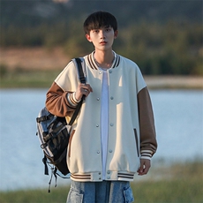 新款男经典双色拼接百搭cityboy风针织外套WT3410-P57控88，男装夹克，星座717