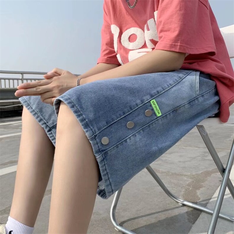 2023新款潮高街牛仔裤短裤男hiphop工装休闲五分裤 K2674-P38图片