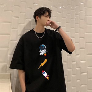 麂皮绒短袖t恤男大码半袖男 JD82165-P25图片