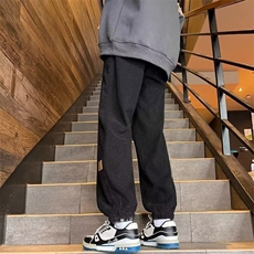 日常大码青少年休闲裤子男装秋冬季2026新款宽松哈伦束脚裤子Y101，男装休闲裤，星座506
