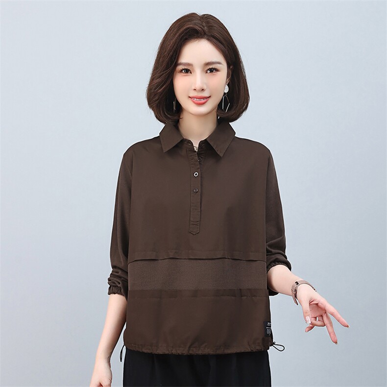 时尚宽松长袖衬衫女秋季新款韩版百搭显瘦上衣气质休闲衬衣,女装衬衫,叶笙衣