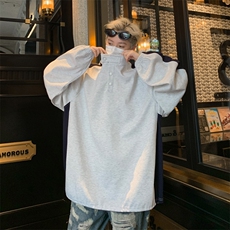 量大优供视频拼接排扣圆领长袖卫衣男CP82-特p：30，男装卫衣，电商B371