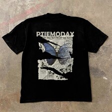 1506/Q3370/P35痞帅印花男夏季圆领宽松短袖重磅230g纯棉潮牌，男装T恤，星座1506