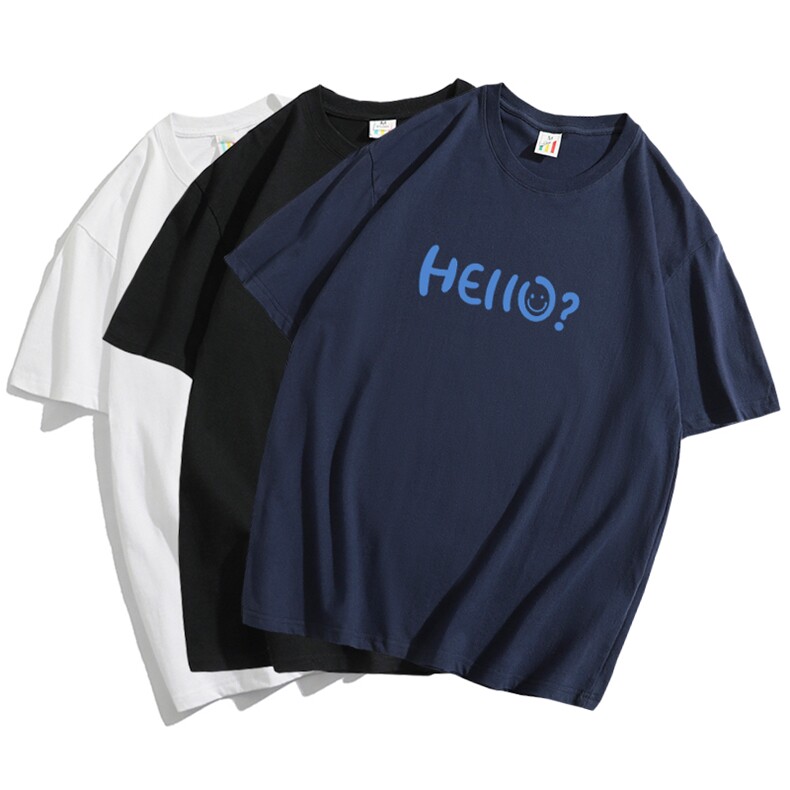 T02情侣中性休闲宽松半截袖圆领短袖T恤学生青少年文艺TEE大码潮，男装T恤，星座115A-1