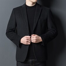 BGW209男士新款西服时尚休闲羊毛呢西装短款翻领小西服外套P195图片