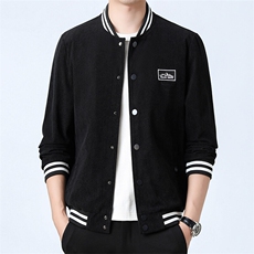 复古日系潮牌棒球服春秋季新款刺绣灯芯绒夹克外套男青年JK85-P50，男装夹克，星座1403A