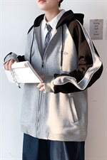 2024早秋新款撞色开衫卫衣男秋装外套 A071-W037-P65图片