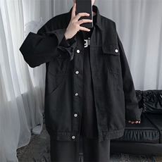 日系文艺多口袋工装牛仔夹克复古风格时尚牛仔外套HY02TP60控85，男装工装外套，电商A102B