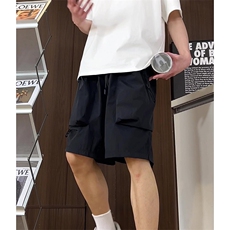 夏季休闲短裤男宽松复古纯色立体工装机能五分裤潮DK001-批45控58，男装牛仔裤，星座218-5