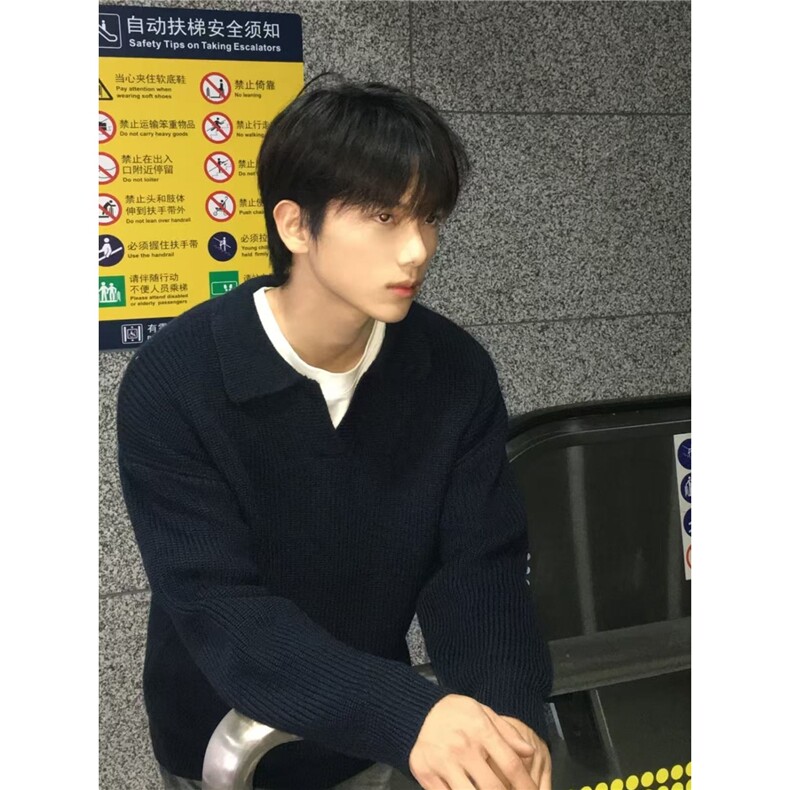 毛衣男秋冬美式复古套头针织衫高级感M501-P52,男装针织衫/毛衣,星座208-5
