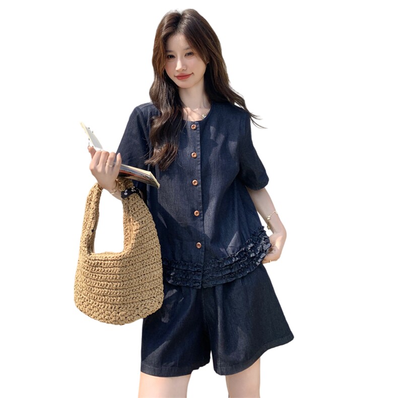 时尚套装短袖衬衣短款裤子休闲两件套2C215-P170-K240,女装套装/套裙,2C215